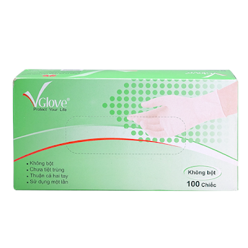 Guante De Latex Vglove Talla M x 100 und  