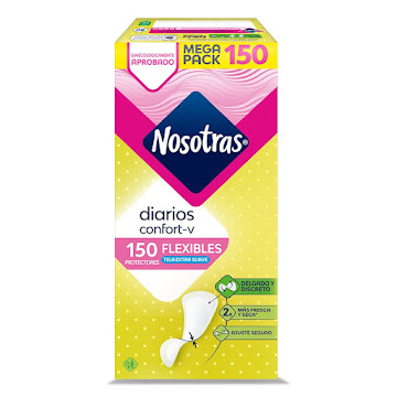Protectores Diarios Nosotras Flexibles Caja x 150 und  