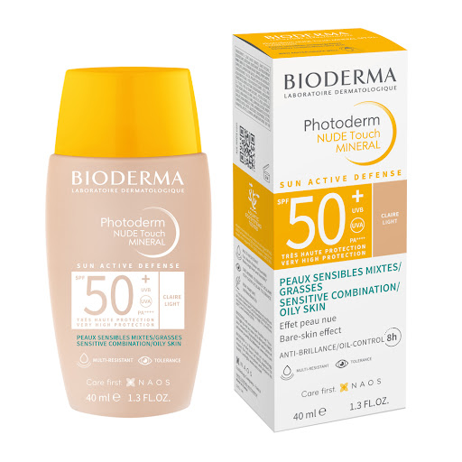 Protector Solar Bioderma Photoderm Nude Touch Claro-Toque Seco x 40 ml