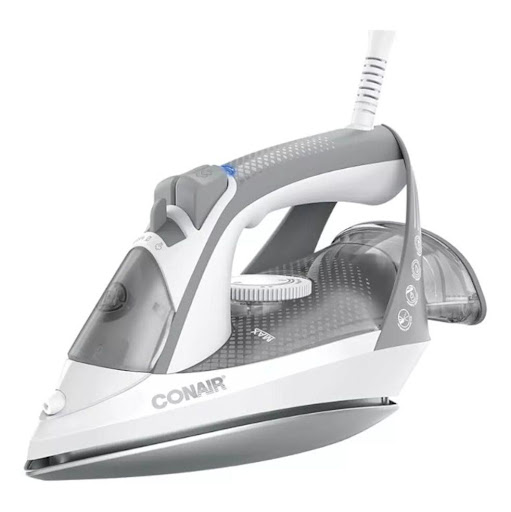 Plancha para prendas de 1200 Watts GlideLite™ GI105 by Conair® Conair Unidad x Unidad Plancha vapor Conair GI105ES, compacta y ligera, suela cerámica, calienta en 45 s, elimina arrugas de todo tipo de tela y facilita planchado seguro alrededor de botones y cuellos.