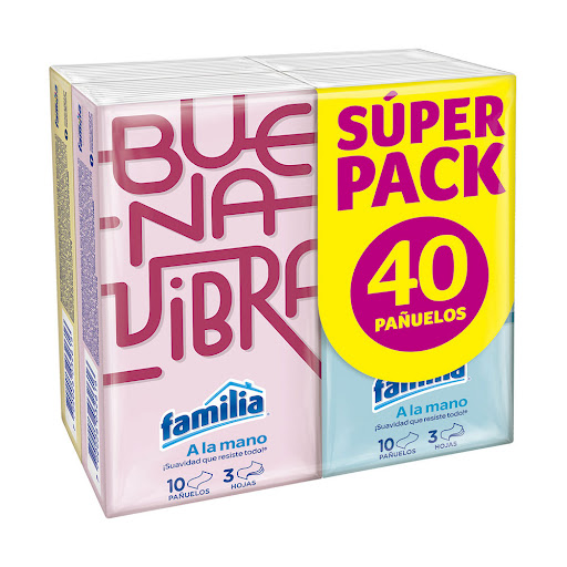 Pañuelos Familia Triple Hoja Bolsillo 4 Paquetes x 10 und