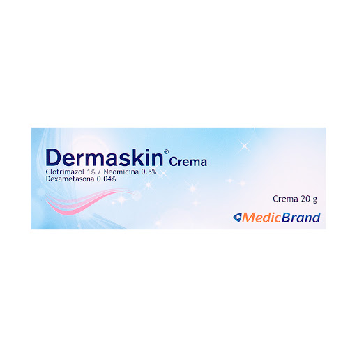 **Dermaskin Crema Clotrimazol 1%/Neomicina 0.5%/Dexametasona 0.04% Tubo x20gr 