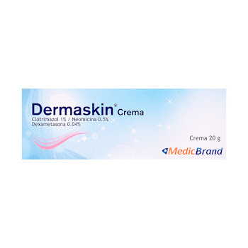 **Dermaskin Crema Clotrimazol 1%/Neomicina 0.5%/Dexametasona 0.04% Tubo x20gr   