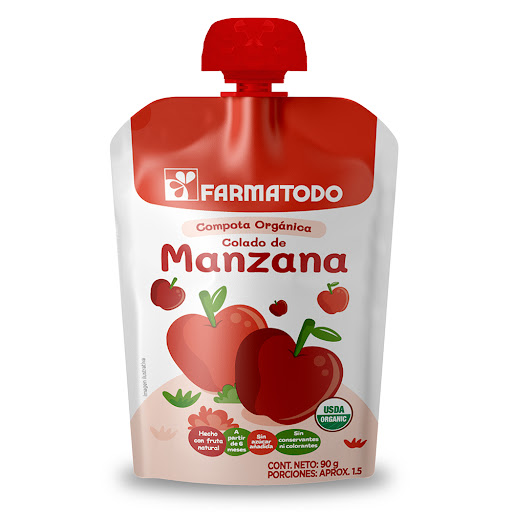 Compota Orgánica Farmatodo Sabor Manzana Frasco x 90 g