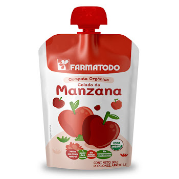 Compota Orgánica Farmatodo Sabor Manzana Frasco x 90 g  