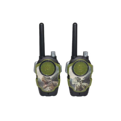 Walkie Talkies Dinosaurio Blister Plasticos Asociados  x 1 Los Walkie Talkies son un juguete interactivo y educativo, fabricado en plástico resistente y seguro. Diseñados con temática de dinosaurios, estos walkie talkies permiten a los niños comunicarse a dis