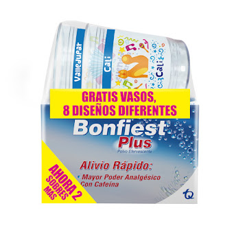 //Oft Bonfiest Plus Caja X 8 Sobres Gratis 2 Vasos   
