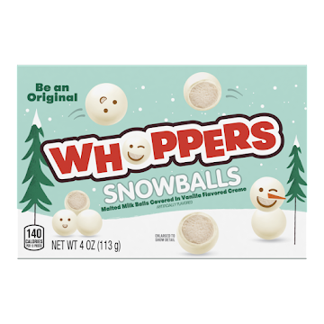 Chocolate Sabor Vainilla Hersheys Whoppers Snowballs Navidad x 113 gr  