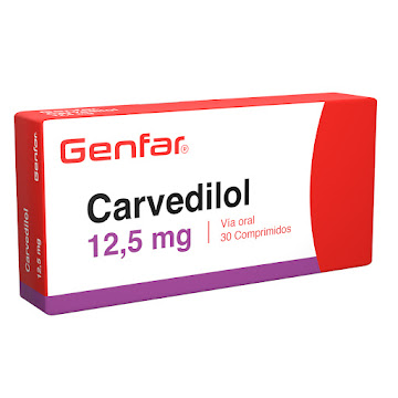 Carvedilol Genfar 12.5 mg Caja x 30 Compimidos  
