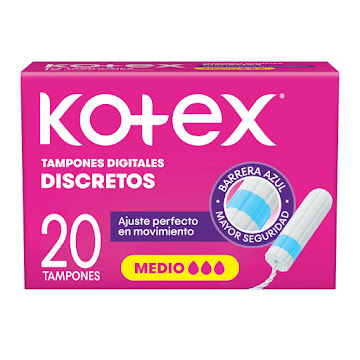Tampones Kotex Digital Medio Paquete x 20 und  