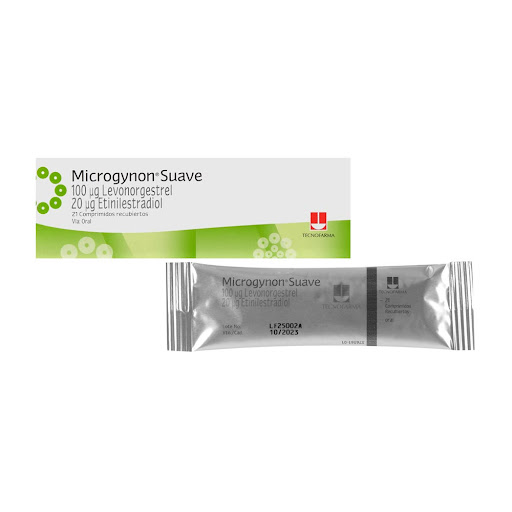 Microgynon Suave Levonorgestrel + Etinilestradiol 0.10mg/0.02mg Tecnofarma Caja x 21 Comprimidos