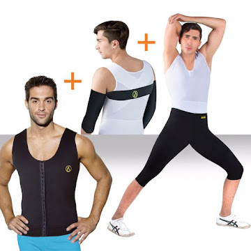 Solo Online Fajas Thermo Shapers   Combo X3 Para Hombre: Chaleco + Pantalón + Brazos 