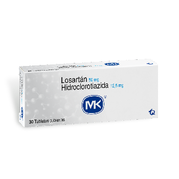 **Losartan Hidroclorotiazida 50/12.5 mg MK Caja X30 Tab  