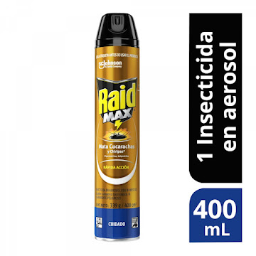 Insecticida Raid Mata Insectos Rastreros En Aerosol Frasco x 400 ml  