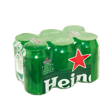 Cerveza  Heineken Lata Sixpack 300 ml x 6 und  