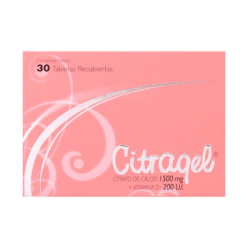 **Citragel Procaps Citrato de Calcio 1500mg Vitamina D3 200UI Caja x 30Tab