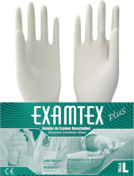 Guante De Latex Examtex Para Examen Talla L x 100 und  