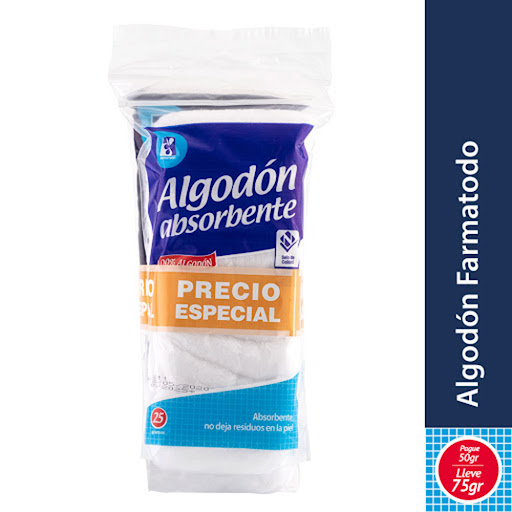 Algodón Farmatodo Zigzag Paquete x 75 gr