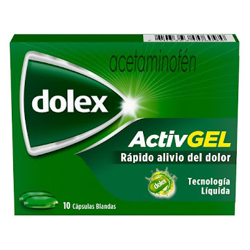 Dolex Activgel, Acetaminofen Rápida Acción y Doble Tecnología X 10 Caps  