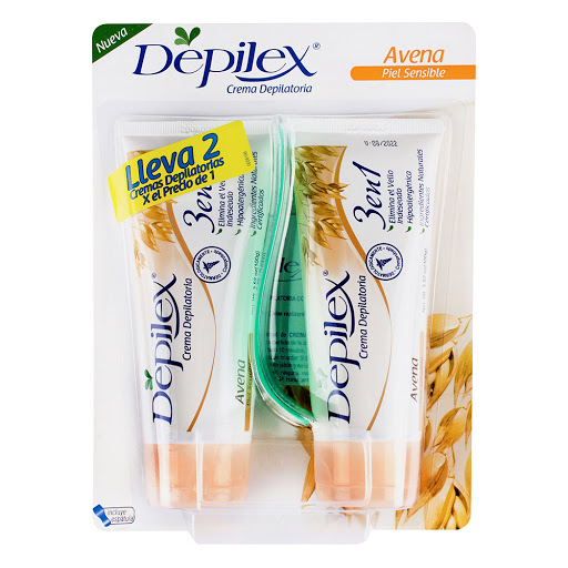 Crema Depilatoria Depilex Avena 3 en 1 Piel Sensible x 2 und