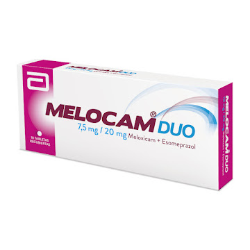 Melocam Duo Meloxicam + Esomeprazol 7.5mg/20mg Lafrancol Caja x 10 Tabletas  