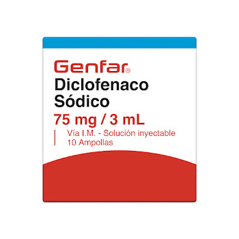 Diclofenaco 75mg/3ml Genfar Caja x 10 Ampollas  