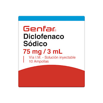 Diclofenaco 75mg/3ml Genfar Caja x 10 Ampollas  