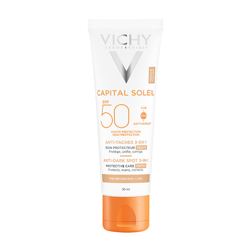 Protector Solar Vichy Capital Soleil Antimanchas Fps50+ 3 en 1 Frasco x 50 ml