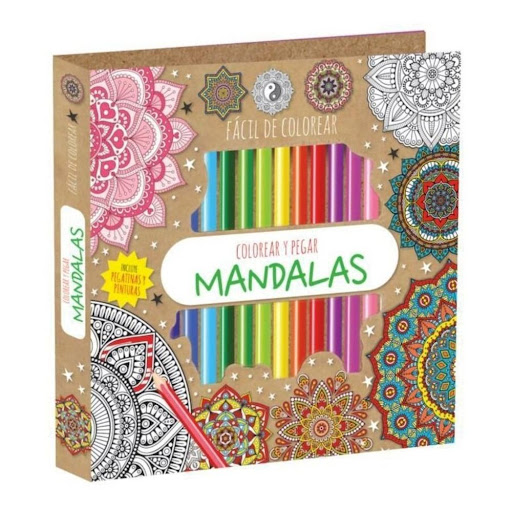 Colorear Y Pegar Mandalas Azul. Pegatinas + Lápices Ediciones Saldana Libro x 1.0 Colorear y Pegar Mandalas Azul / Pegatinas + Lapices  Un estuche lleno de dibujos fáciles para dibujar. Dentro encontrarás un montón de pinturas y pegatinas.  Ficha técnica de COLOREAR Y PEGAR MANDALA