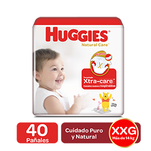 Pañales Huggies Natural Care Etapa 5/XXG 40 und + 4 Pants  