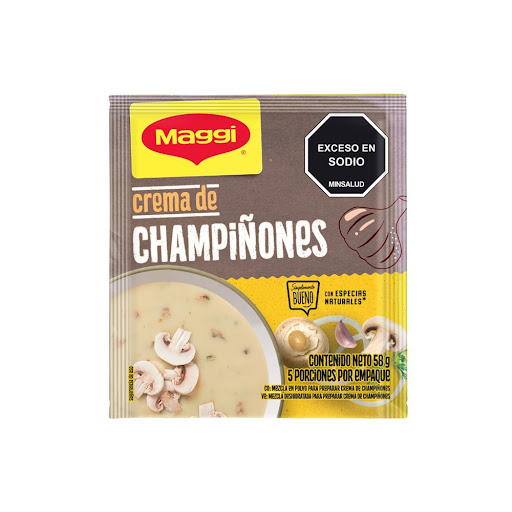 Crema Maggi Champiñones Bolsa x 58 g