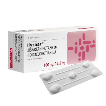 Hyzaar Losartán + Hidroclorotiazida 100mg/12.5mg MSD Caja x 30 Tabletas  