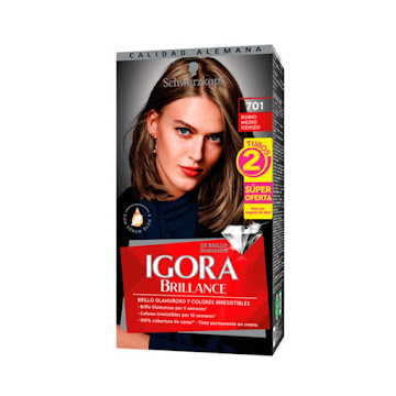 Tinte Igora Brillance 701 Rubio Medio Cenizo Caja x 1 und  
