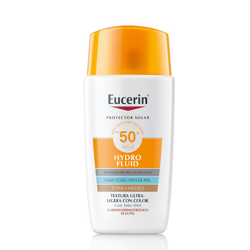 Protector Solar Eucerin Hydrofluid Tono Medio Frasco x 50 ml
