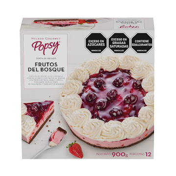 Helado Popsy Frutos Del Bosque 12 Porciones x 900 gr  