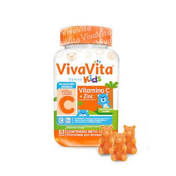 Gomas Viva Vita Vitamina C + Zinc Kids Frasco x 63 und  