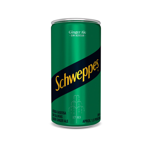 Gaseosa Schweppes Ginger Sin Azúcar Lata x 269 ml