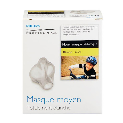 Mascarilla P/Prochamber Medium 81211 Respironics  x 1 Diseñada para usarse con cámaras de inhalación en pacientes que requieren un sellado eficaz para evitar la entrada de aire externo. Su forma anatómica buco-nasal y material suave permiten un ajuste có