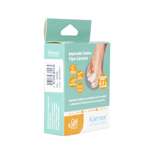 Separador De Dedos Kamex Gel Talla L-Xl x 2 und