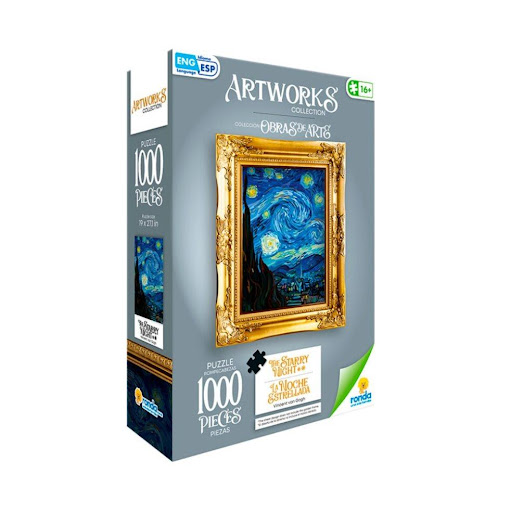 Juegos de mesa Rompecabezas X 1000 Pzas Obras De Arte La Noche Estrellada Ronda Ronda Caja x 1 Diviértete coleccionando nuestro rompecabezas, luego utilízalo como elemento decorativo.Incentiva la memoria, la creatividad, tolerancia, e imaginación.Colección Obras de Arte Escanea el código QR y o