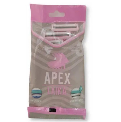 Cuchilla de Afeitar Desechable 2 Hojas Dama- 5 Paquetes X 3 Cuchillas - Apex APEX 5 paquetes x 3 unidades x 5 paquetes La Cuchilla de Afeitar para Dama de la marca APEX brinda un diseño para adaptarse cómodamente a la mano, lo que facilita el manejo durante el afeitado.

Marca: APEX.
Modelo: LAIKA afeitadora desechabl