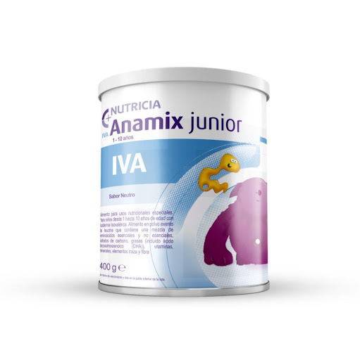 Alimento en Polvo Anamix Junior IVA Danone  Nutricia Lata X 400 gr x 400 gr ESTE PRODUCTO REQUIERE FÓRMULA MÉDICA PARA SU COMPRA.