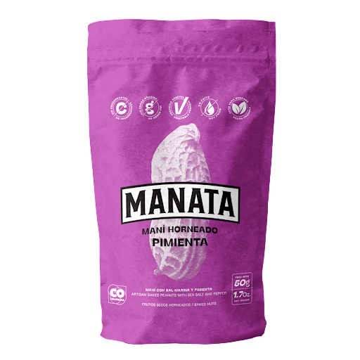 Maní Horneado Manata   Pimienta Paquete x 50 gr