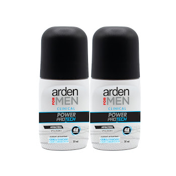 Desodorante Arden For   Men Clinical Power Protect Roll On Oferta x 2 und  