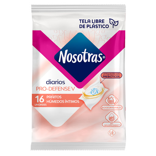 Pañitos Íntimos Nosotras Pro-Defense V Paquete x 16 und