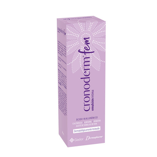Cronoderm Fem Ácido Hialurónico /Extracto de Ginseng /Caléndula /Aceite de Semilla de Uva /Romerillo Tubo x 50 g