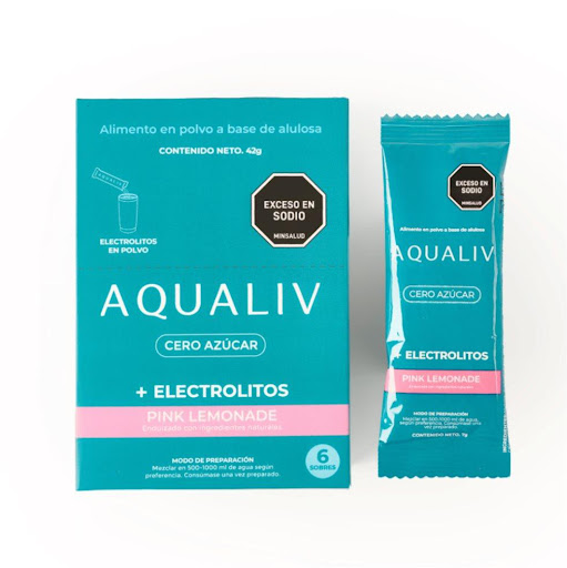 Electrolitos Sin Azúcar Sabor Limonada Rosada AQUALIV Caja x 6
