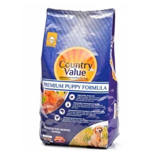 COUNTRY C PUPPY 18 KG COUNTRY  x 1 Country Value Puppy es un alimento para cachorros con sabor a pollo, hecho con ingredientes de alta calidad para asegurar un desarrollo óptimo. Con omega-3 y omega-6 para una piel saludable y pulpa de