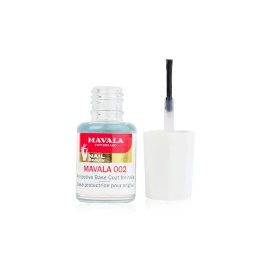 MAVALA TRIAL BASE PROTECTORA DE UÑAS MAVALA Trial size MAVALA 002 protect. Base coat 5 ml x 5 ML  Los esmaltes contienen pigmentos de color que pueden hacer que la uña amarillee.

La fórmula de MAVALA 002 aísla la superficie de la uña, para prevenir que los pigmentos del esmalte entren en contacto