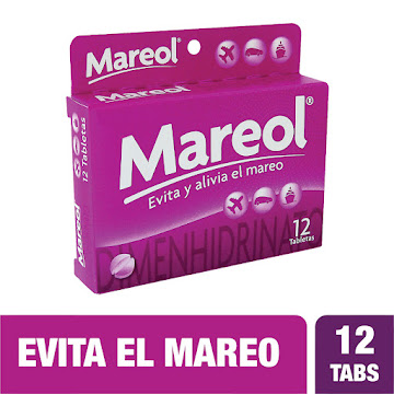Mareol Dimenhidrinato 50 mg Haleon Caja x 12 Tabletas  